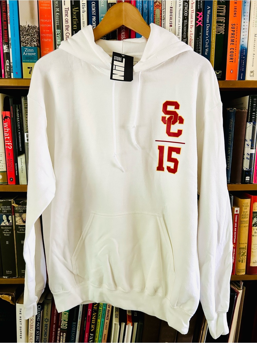 NWT USC Sarac 15 White Water Polo Urban Champs Official NIL Hoodie Sweatshirt M